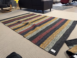 Vloerkleed, meerkleurig leer